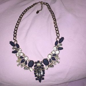 Gold and rhinestone statement necklace